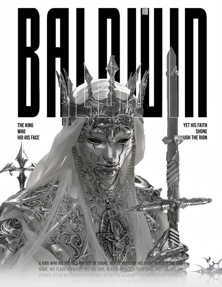A golden-armored knight with a flaming sword, set against a field of burning crosses and lavender.